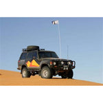 ARB Deluxe Winch Bar front bumper in black powder coat for 1980-1989 Toyota Land Cruiser 60 Series