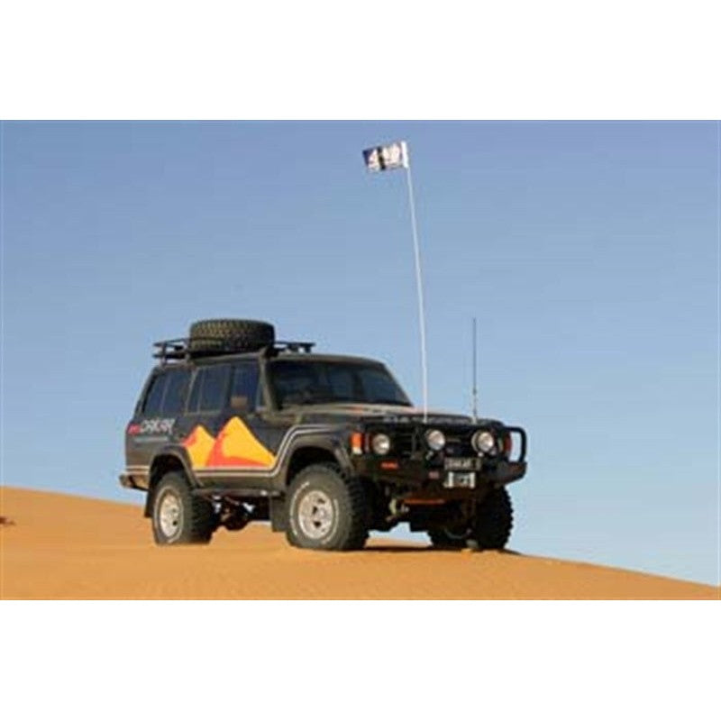 ARB Deluxe Winch Bar front bumper in black powder coat for 1980-1989 Toyota Land Cruiser 60 Series