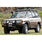 ARB Deluxe Winch Bar front bumper in black powder coat for Toyota Land Cruiser 80 Series and Lexus LX450