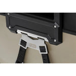 Stainless steel brackets and hardware for the ARB Zero Fridge Freezer tie down kit.