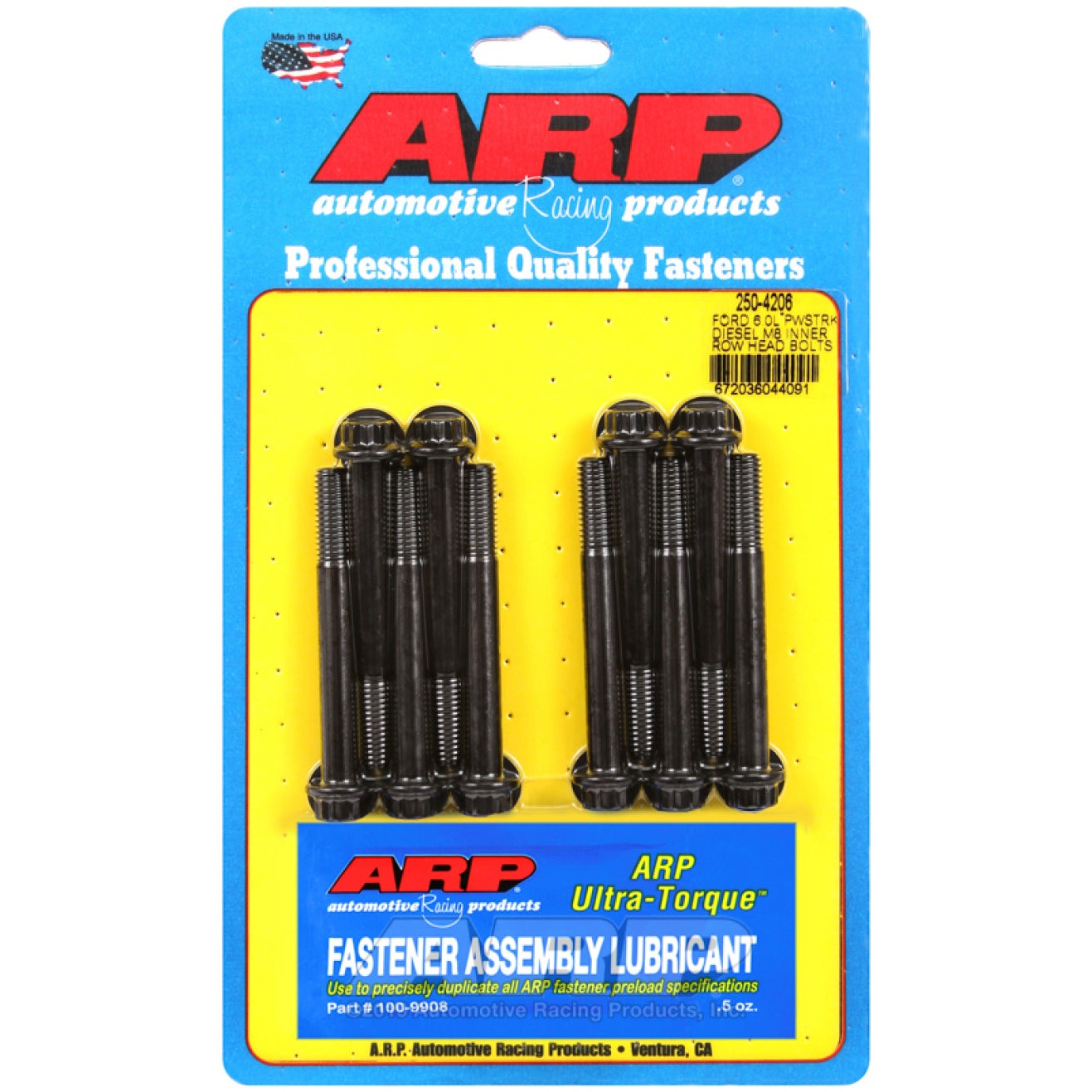 ARP 250-4206 high-strength M8 inner row head bolt kit for 2003-2007 Ford 6.0L Powerstroke engines.