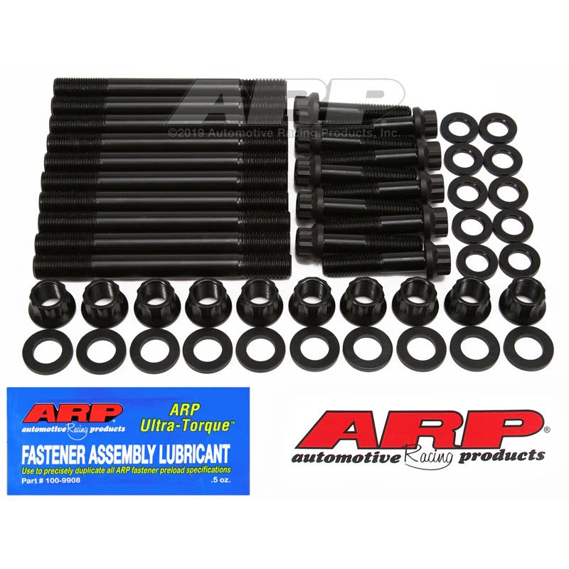 ARP 230-5402 main stud kit with black oxide 8740 chrome moly studs, 12-point nuts, and hardened washers.