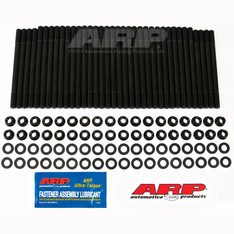 ARP 250-4201 cylinder head stud kit including studs, washers, and nuts for Ford 7.3L Power Stroke diesel engines.