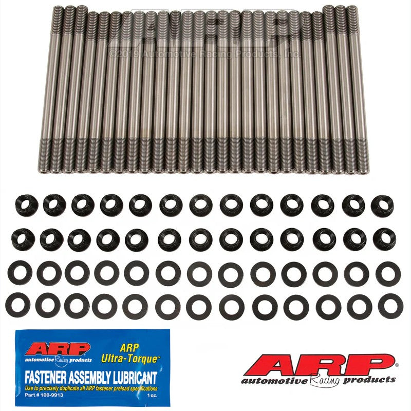 ARP Custom Age 625+ head stud kit with 12-point nuts and washers for 24V Cummins diesel engines.