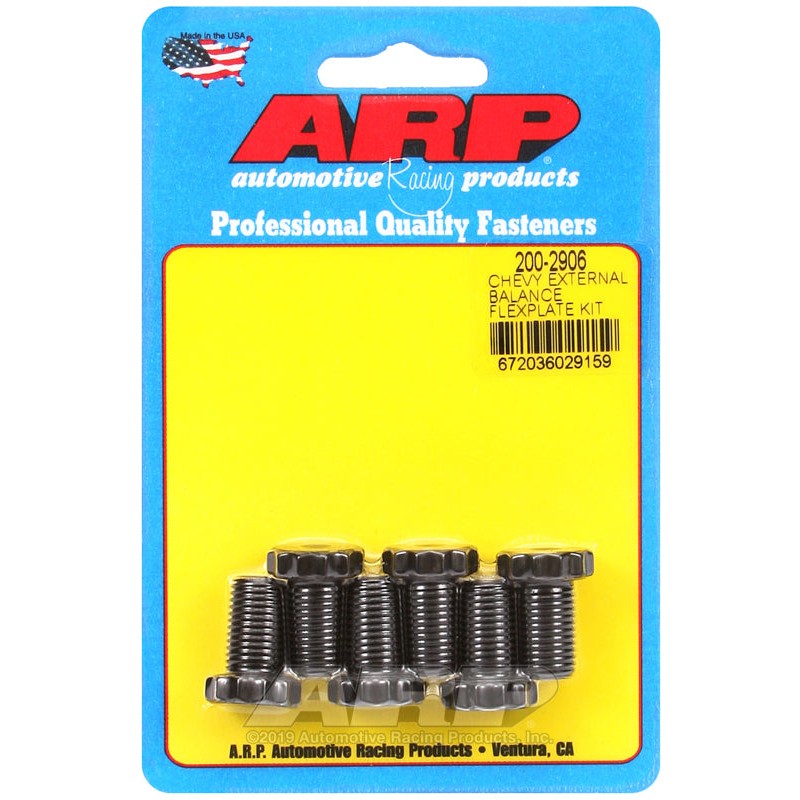 ARP 200-2906 flexplate bolt kit for Chevrolet 90-degree V6 and V8 engines with 1-piece rear main seal