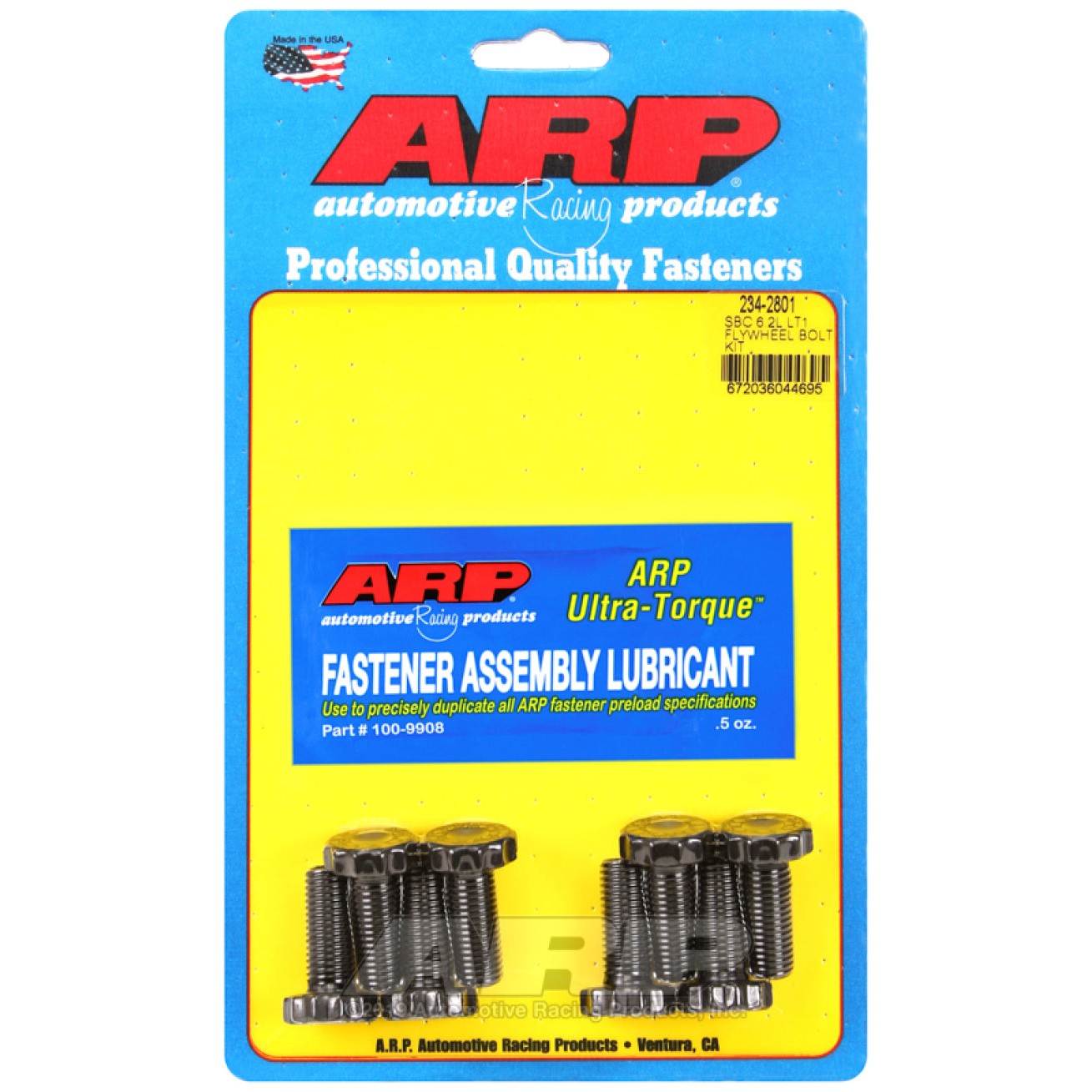 ARP 234-2801 flywheel bolt kit with 1.25 inch UHL for Chevrolet Small Block 6.2L LT1 engines.