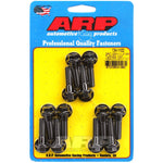 ARP 134-1102 black oxide 8740 chrome moly header bolt kit with 3/8 inch flange hex heads for Chevy LS engines.