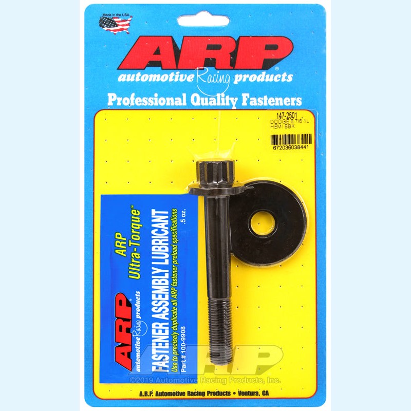 ARP 147-2501 12-point harmonic balancer bolt and wide-area washer for Chrysler Hemi 5.7L and 6.1L engines.