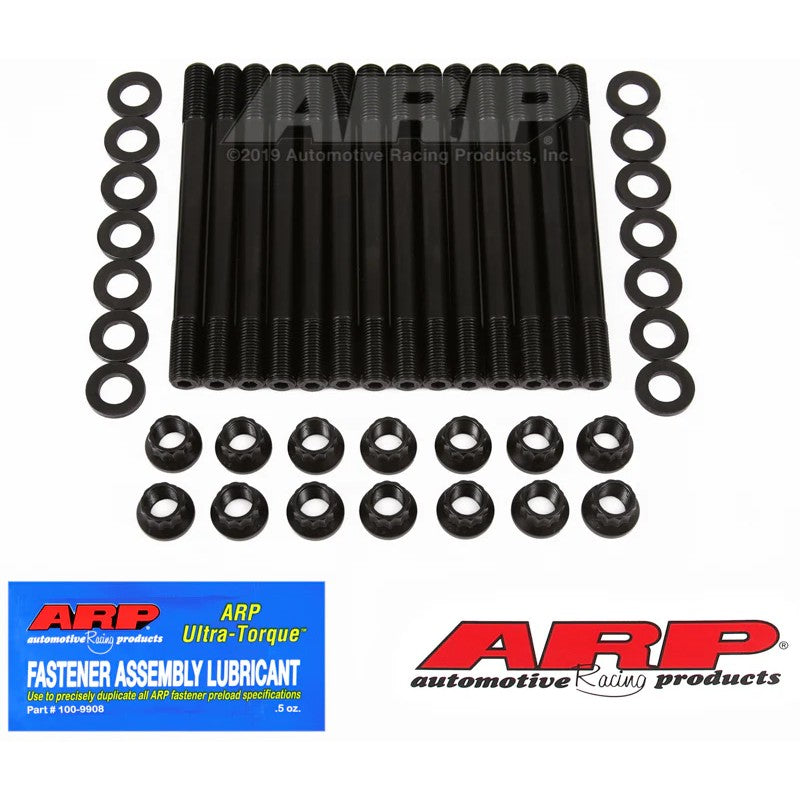 ARP M12 head stud kit for Ford 4.0L XR6 Inline 6 including studs, 12-point nuts, and washers.