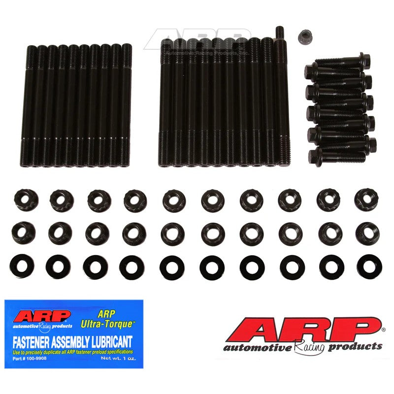 ARP 256-5802 4-bolt main stud kit with studs, washers, and nuts for Ford 6.2L iron block engines.