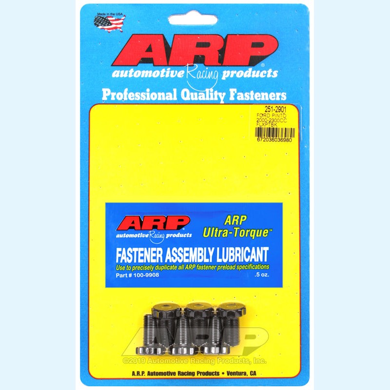 ARP 251-2901 high-strength flexplate bolt kit for Ford Pinto 2000cc and 2300cc engines.