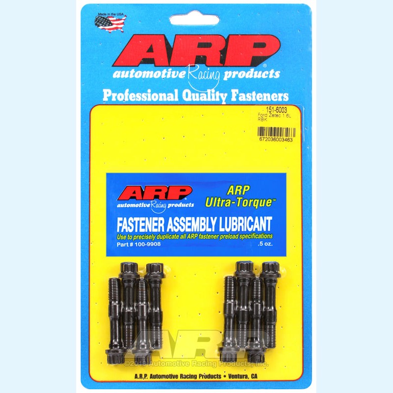 ARP M8 connecting rod bolt kit and assembly lubricant for Ford Zetec 1.6L engines