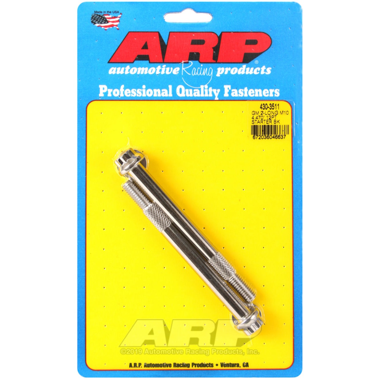 ARP polished stainless steel 12-point M10 starter bolts and washers for GM engines