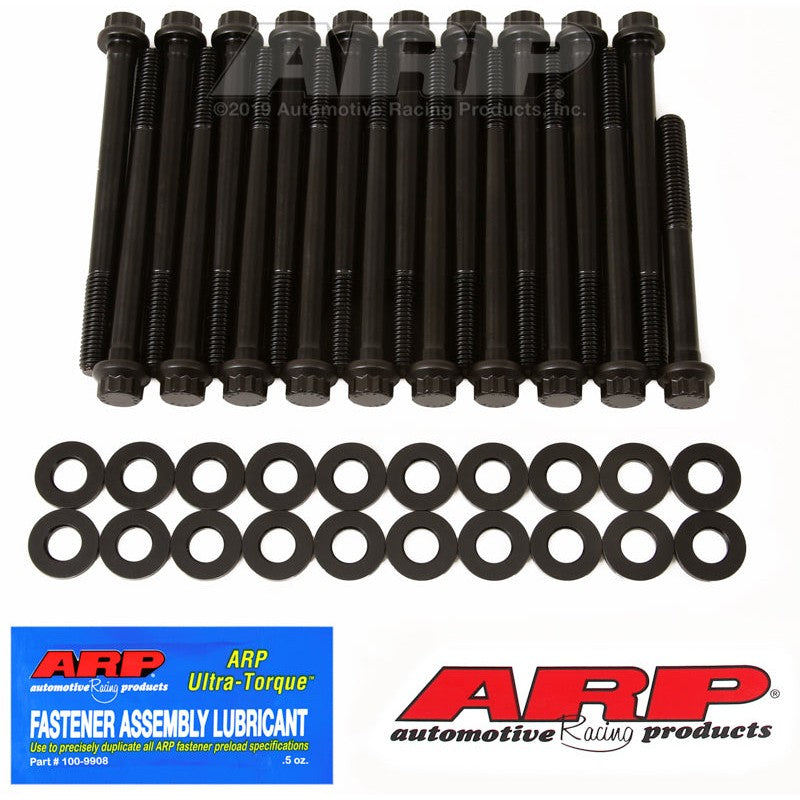 ARP Pro Series black oxide finished head bolts and hardened washers for Chevrolet LT1 6.2L Small Block engines.