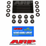 ARP main stud kit with threaded studs, washers, and nuts laid out for Nissan 3.0L VG30DE/DETT DOHC V6 engines