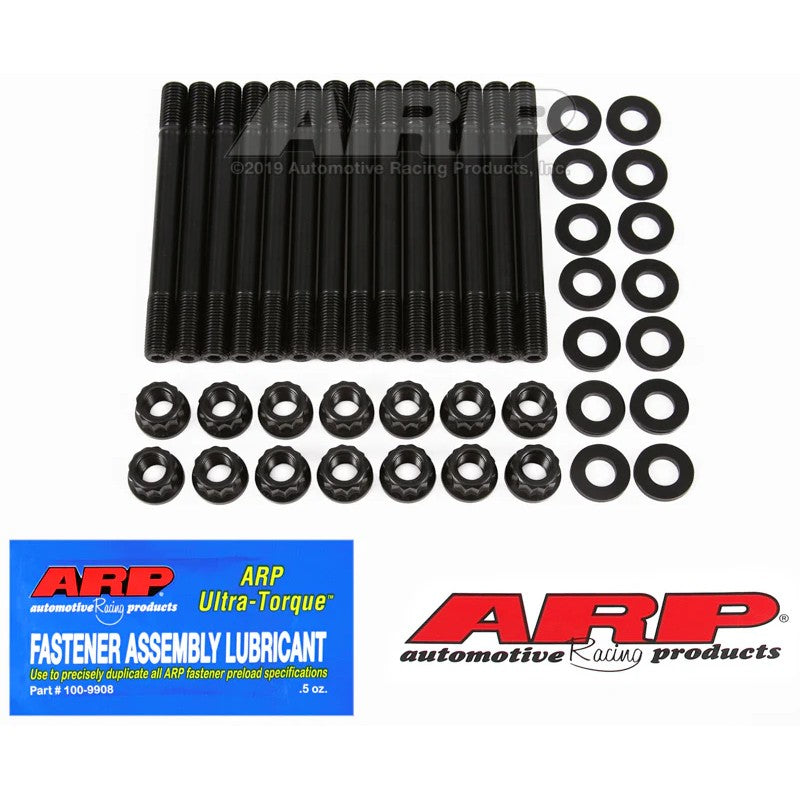 ARP 202-4309 head stud kit with 8740 chromoly studs, 12-point nuts, and washers for Nissan RB25 2.5L engines
