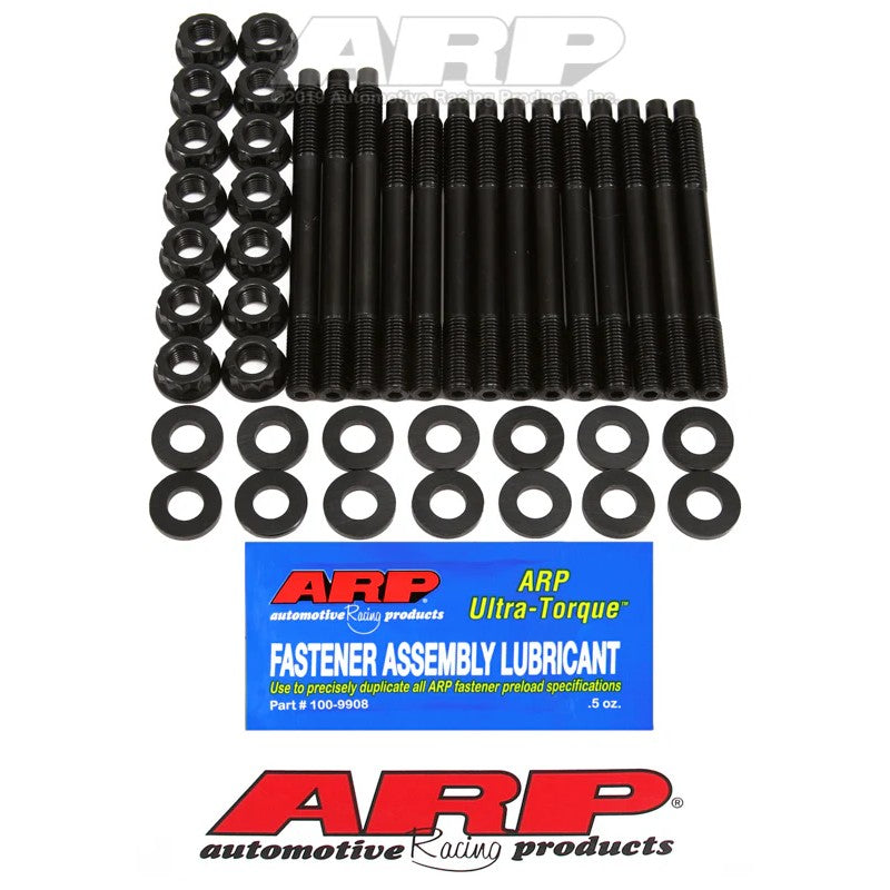 ARP 202-5403 main stud kit for Nissan RB26 featuring 8740 chromoly studs, 12-point nuts, and parallel-ground washers.