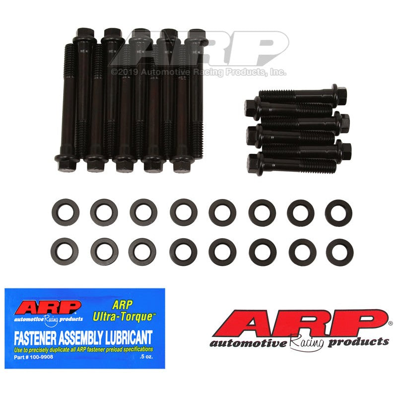 ARP 134-5202 High Performance Series 8740 chromoly main bolt kit with washers for Small Block Chevy 4-bolt main caps.
