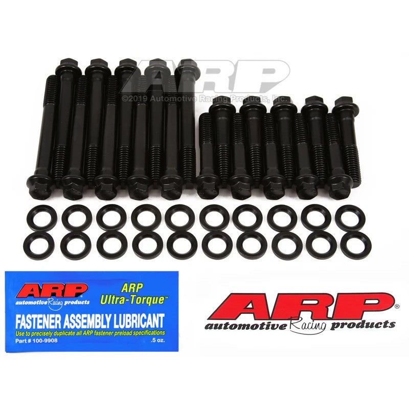 ARP 154-3603 High Performance Series black oxide hex head bolt kit with washers for Ford 351W engines.