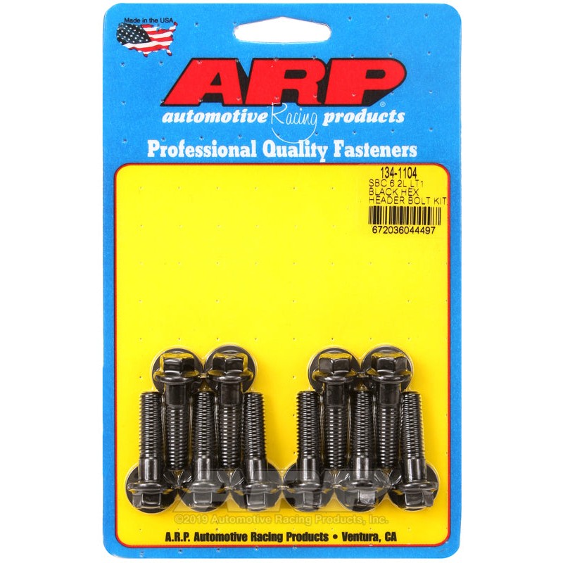 ARP hex head header bolt set for Small Block Chevy LT1 6.2L engines.