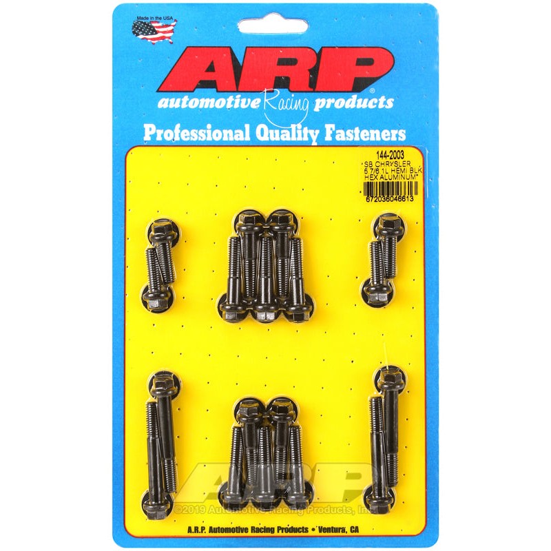 ARP 144-2003 hex head intake manifold bolt kit for Chrysler Small Block Hemi engines.