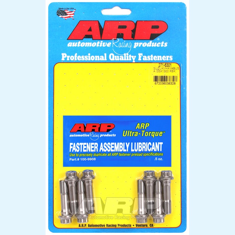High-strength ARP 271-6301 rod bolt kit for Suzuki Hayabusa GSX1300 engines.
