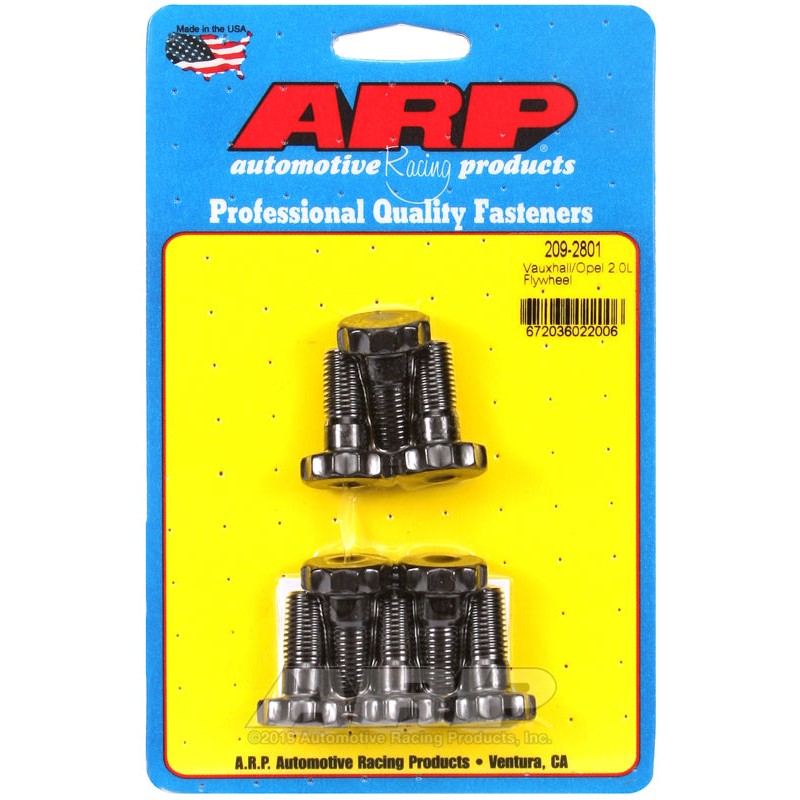 ARP 209-2801 high-strength 12-point flexplate bolt kit for Vauxhall and Opel 2.0L 16V engines.