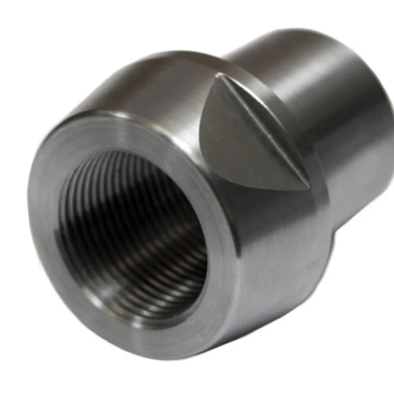 CNC-machined Artec Industries 1.25-12 TPI left hand threaded tube adapter for 2.0 inch OD tubing.