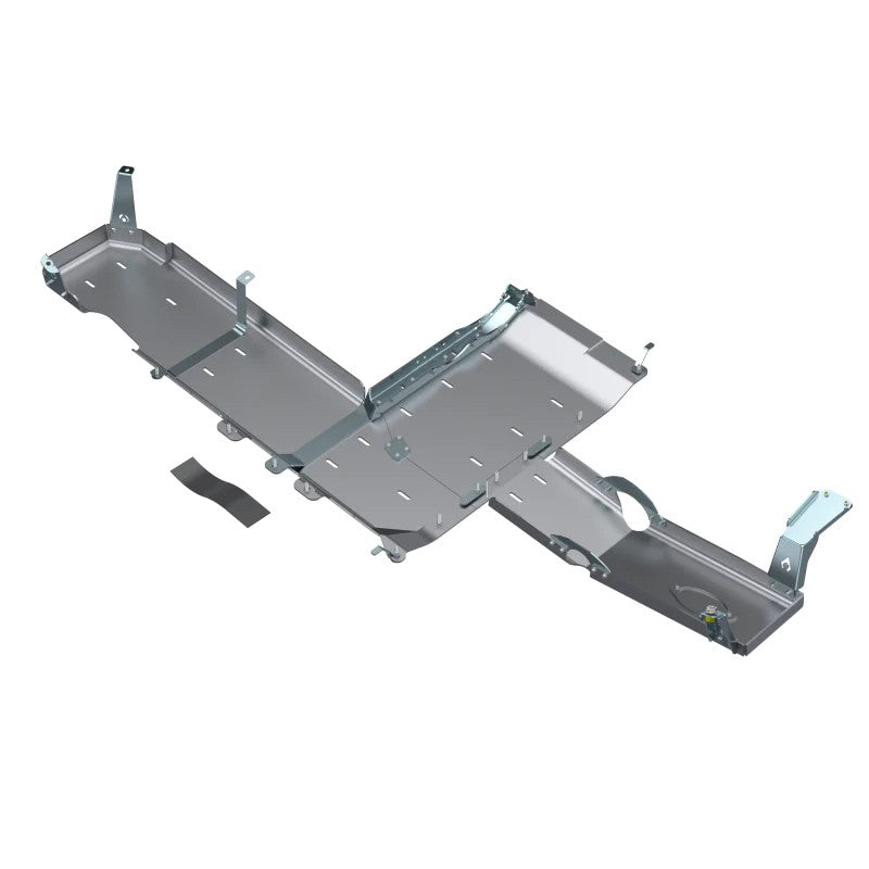 Artec Industries aluminum full bellypan skid plate with oil door for 2018 Jeep Wrangler JL Sahara 4-Door.