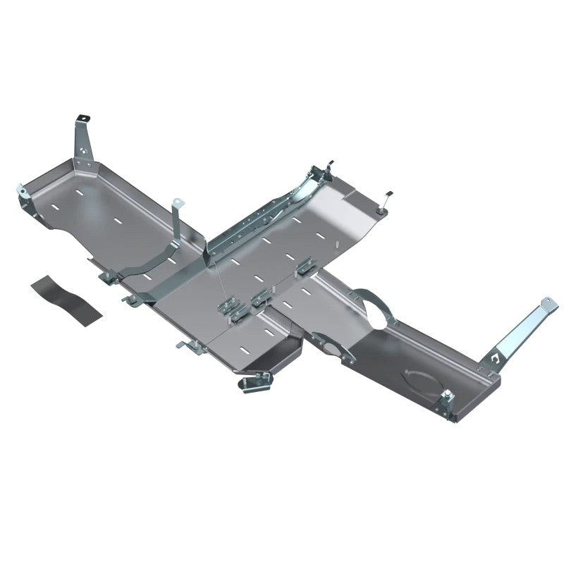 Artec Industries aluminum full bellypan skid plate with integrated oil door for Jeep Wrangler JL 2-door models.