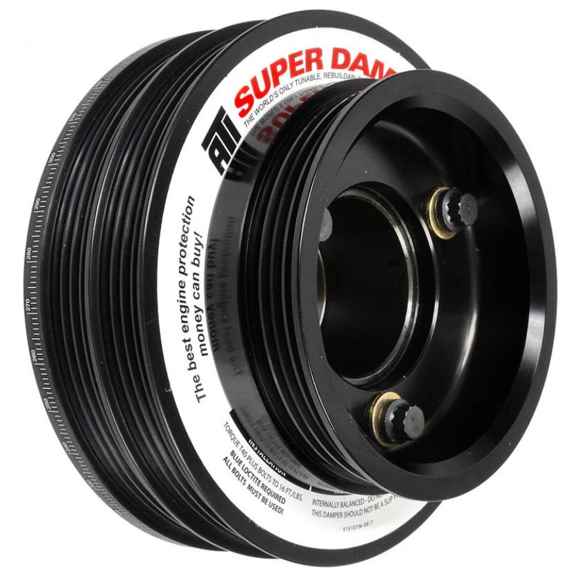 ATI Super Damper 5.67 inch aluminum harmonic balancer with dual 4-groove pulleys for Nissan RB26 R32 Skyline