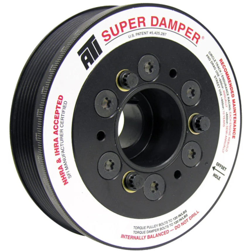 ATI Super Damper 5.67 inch aluminum harmonic balancer with 6-groove pulley for Mitsubishi Evolution X