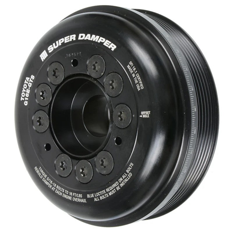 ATI Super Damper 5.885-inch aluminum harmonic balancer with 3-ring elastomer for Toyota G16E-GTS engines