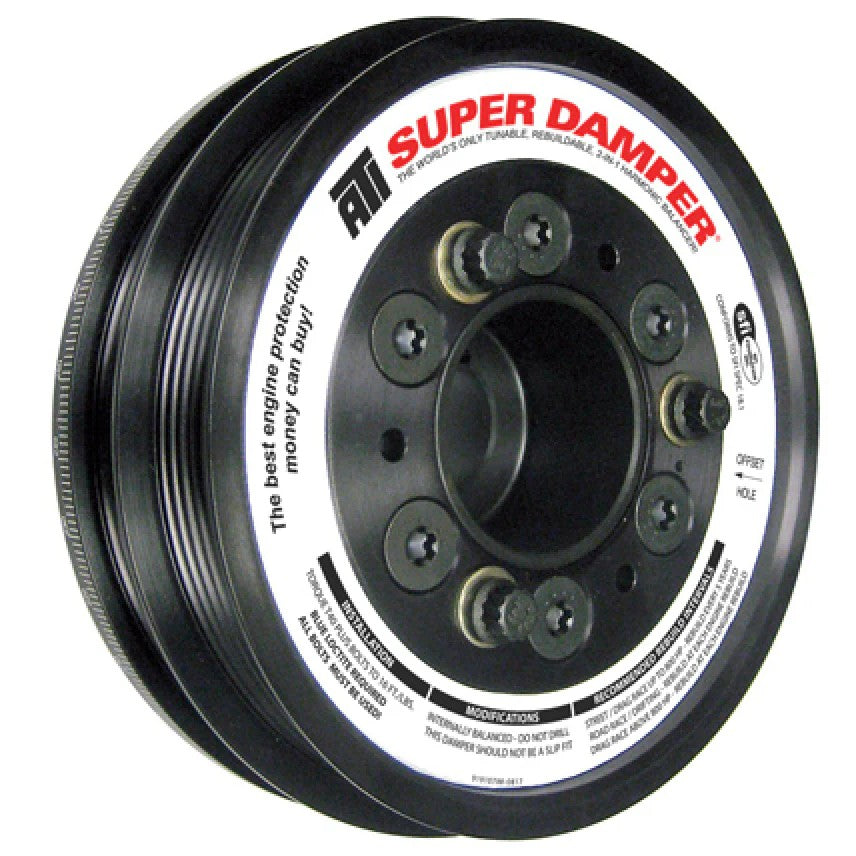 ATI Super Damper 6.10 inch aluminum harmonic balancer with 4 and 5 groove pulleys for Acura NSX 3.0L