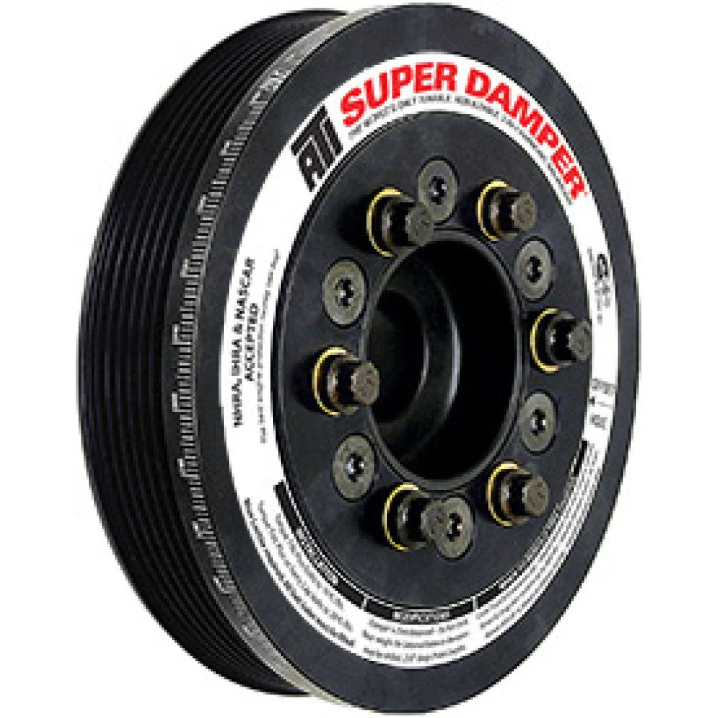 ATI Super Damper 6.78-inch aluminum harmonic balancer with 6-groove pulley for Ford 4.6L Modular engines.
