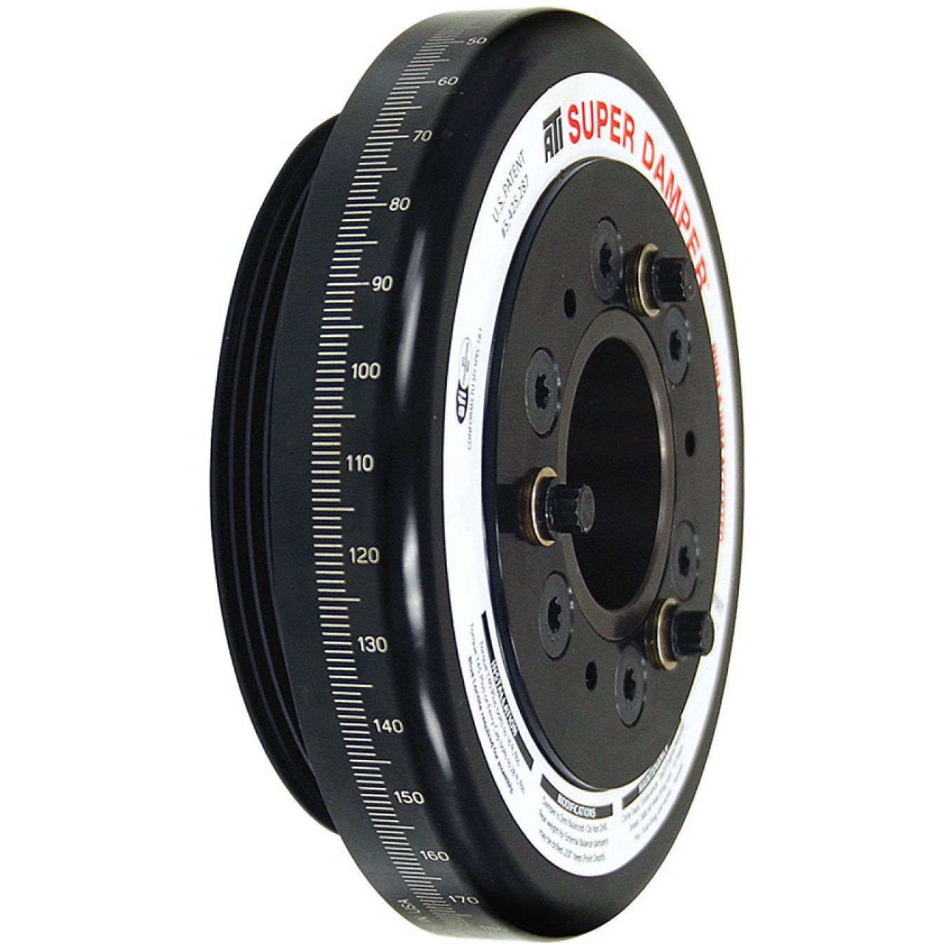 ATI Super Damper aluminum harmonic balancer for Honda D-series engines featuring a 4-groove pulley.