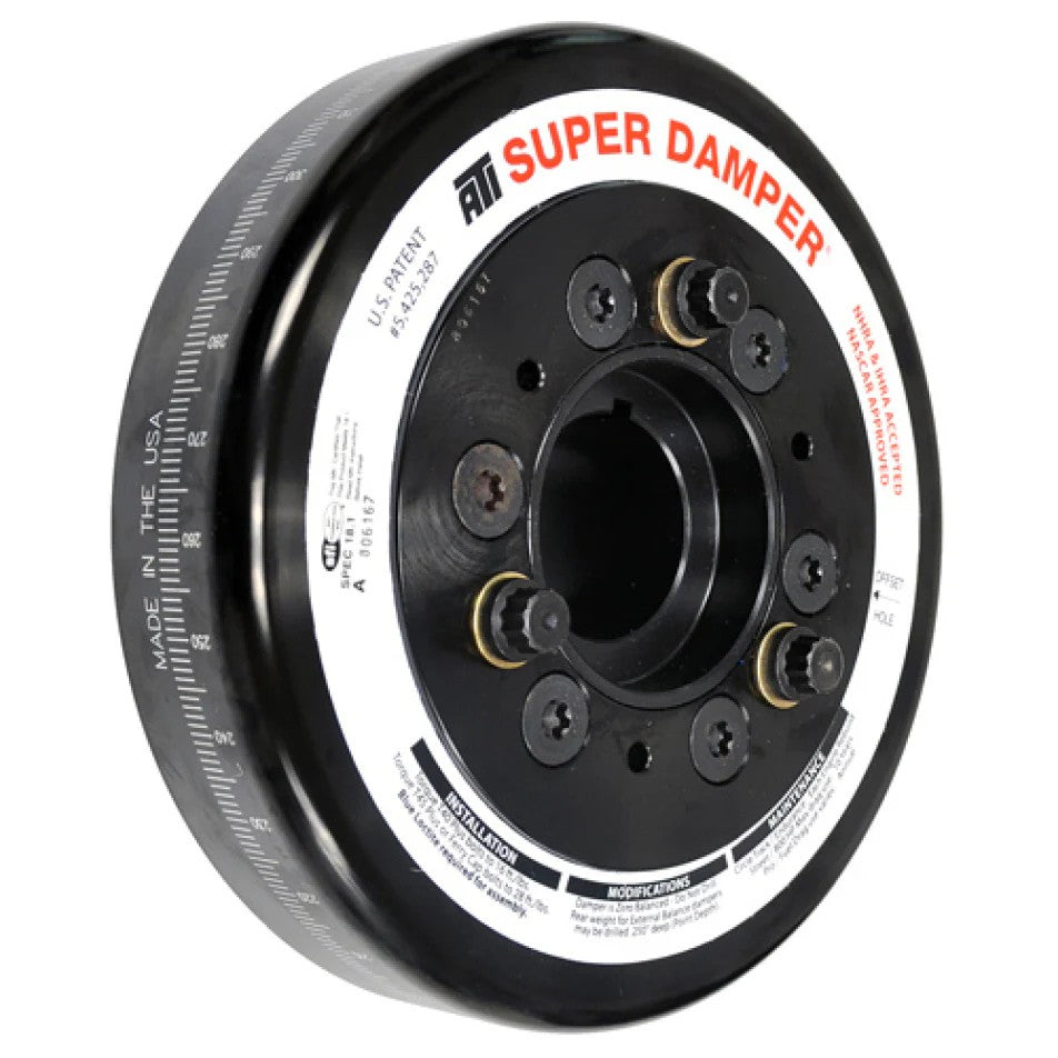 ATI Super Damper 7.48-inch lightweight aluminum harmonic balancer with 6-groove pulley for LSA engine.