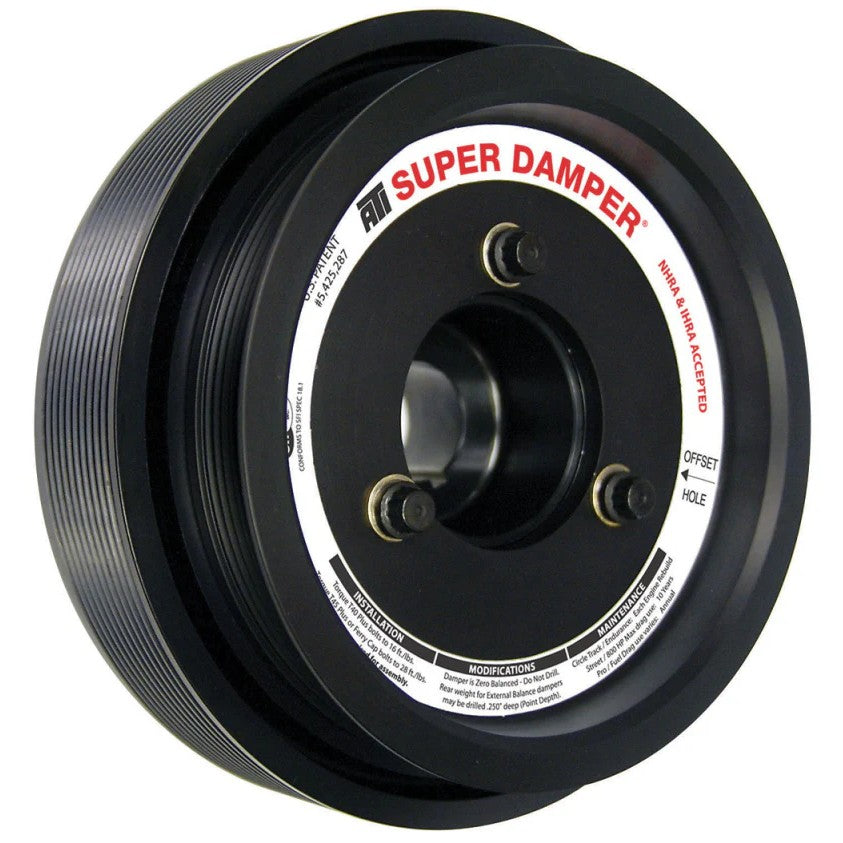ATI 7.81-inch aluminum harmonic damper with 10% overdrive and 6/10-groove pulley for Ford GT500 5.4L and 5.8L engines
