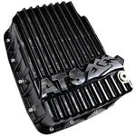 CNC-machined ATS Diesel billet aluminum transmission filter coupler for 2007-2012 Ram 2500 and 3500 trucks.