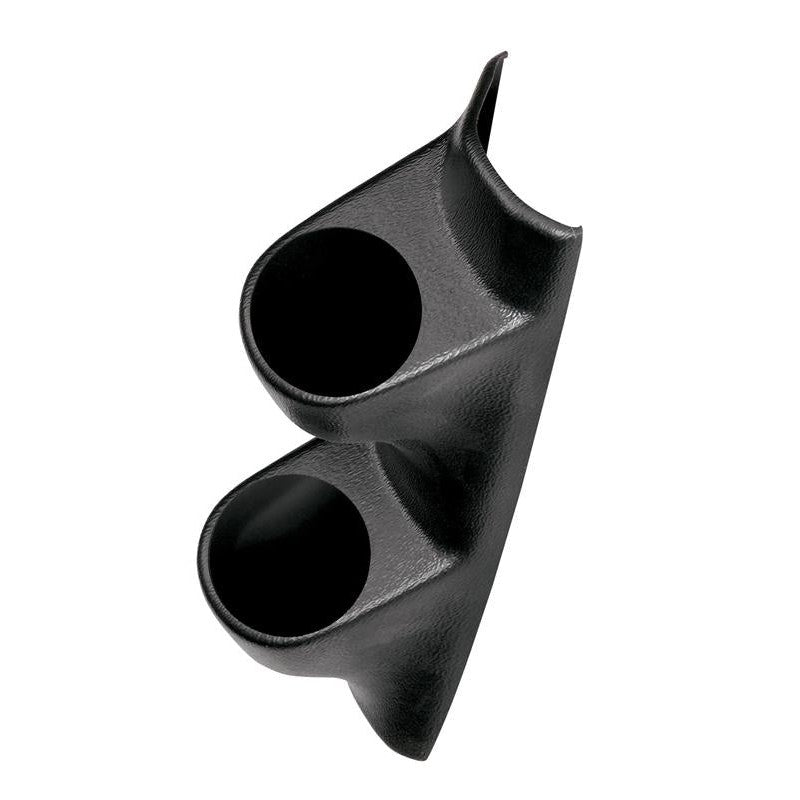 Black AutoMeter dual A-pillar gauge pod for 52mm gauges, designed for 1989-1994 Nissan Skyline R32 GTR RHD models.