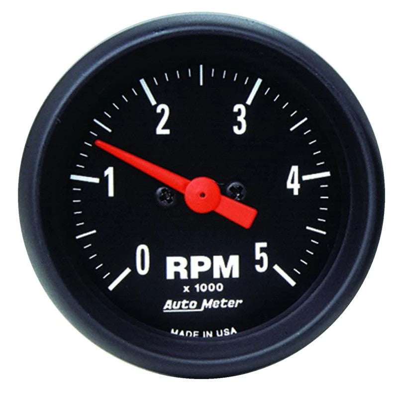 AutoMeter Z Series 2-1/16 inch transmission temperature gauge with black face and 100-250 degree Fahrenheit range