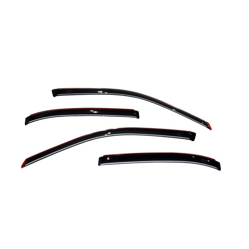 Four-piece set of AVS In-Channel Ventvisor window deflectors in smoke finish for 2001-2005 Honda Civic