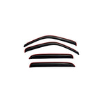 Four piece set of AVS In-Channel Ventvisor window deflectors in a dark smoke finish for front and rear windows.