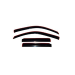 Four-piece smoke AVS In-Channel Ventvisor window deflectors for 2002-2008 Chevrolet, GMC, and Isuzu SUVs.