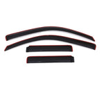 Four piece set of AVS In-Channel Ventvisor window deflectors in a dark smoke finish.