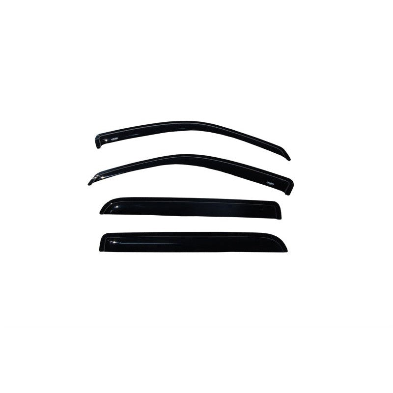 Four-piece set of AVS Ventvisor smoke-tinted outside mount window deflectors for 2002-2010 Ford Explorer.