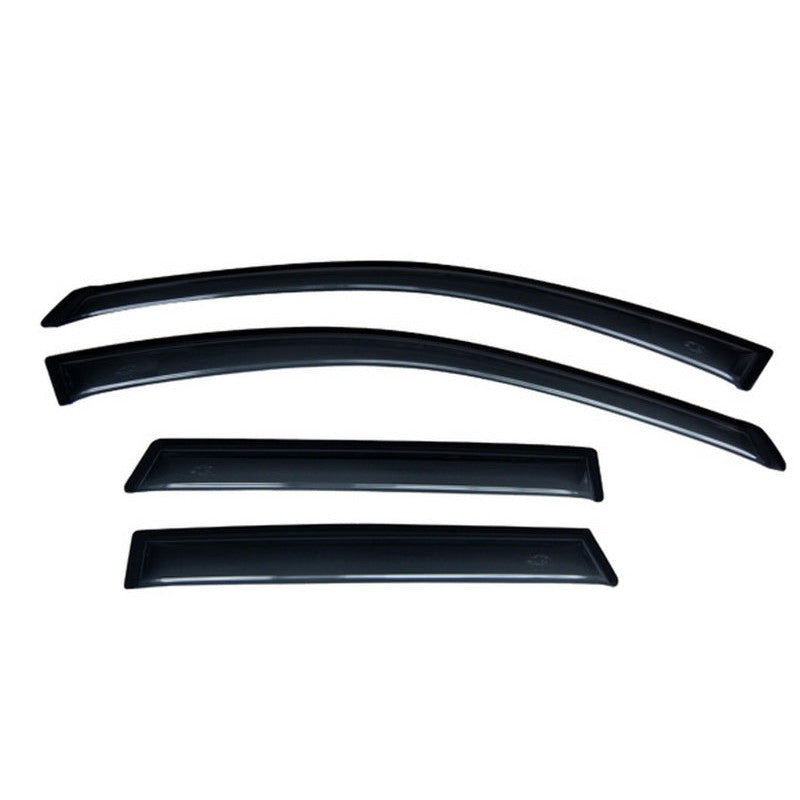 Four-piece set of smoke-finish AVS Ventvisor outside mount window deflectors for 2003-2007 Nissan Murano.