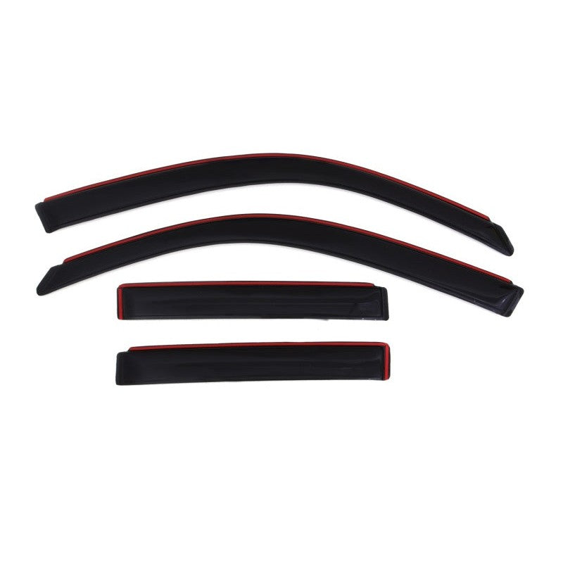 Set of four AVS In-Channel Ventvisor window deflectors in a dark smoke finish for a 2003-2009 Toyota 4Runner.