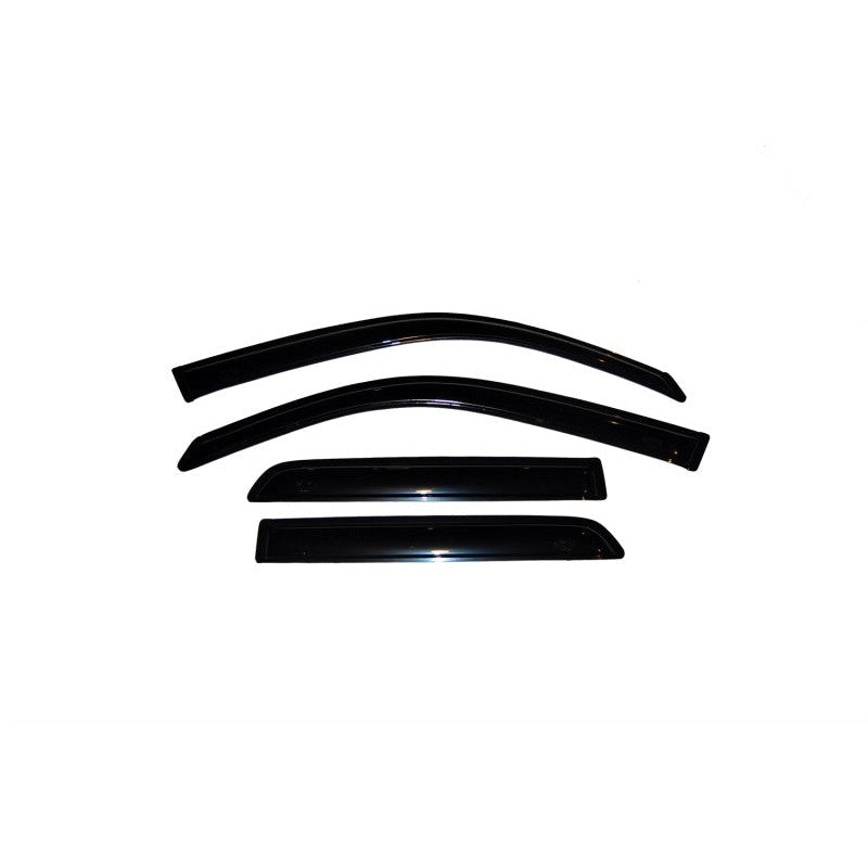 Four-piece set of AVS smoke-finish outside mount window deflectors for 2003-2009 Toyota 4Runner.