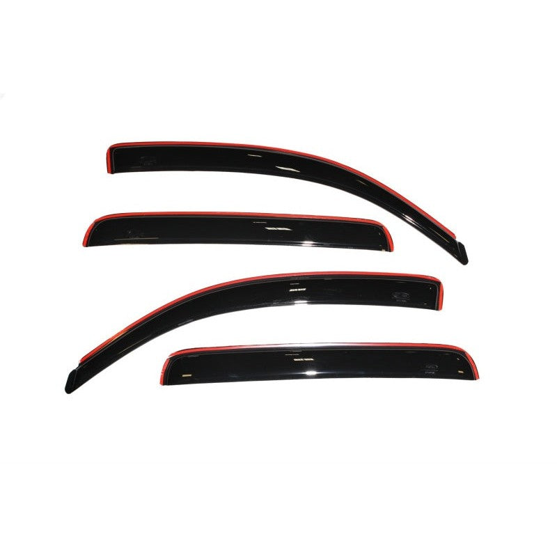 AVS 4-piece smoke in-channel window deflector set for 2005-2015 Toyota Tacoma Double Cab.